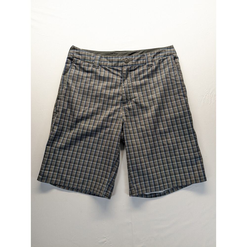 The North Face‎ Mens 30 Gray Blue Plaid Hiking Golf Outdoor Casual Preppy Shorts